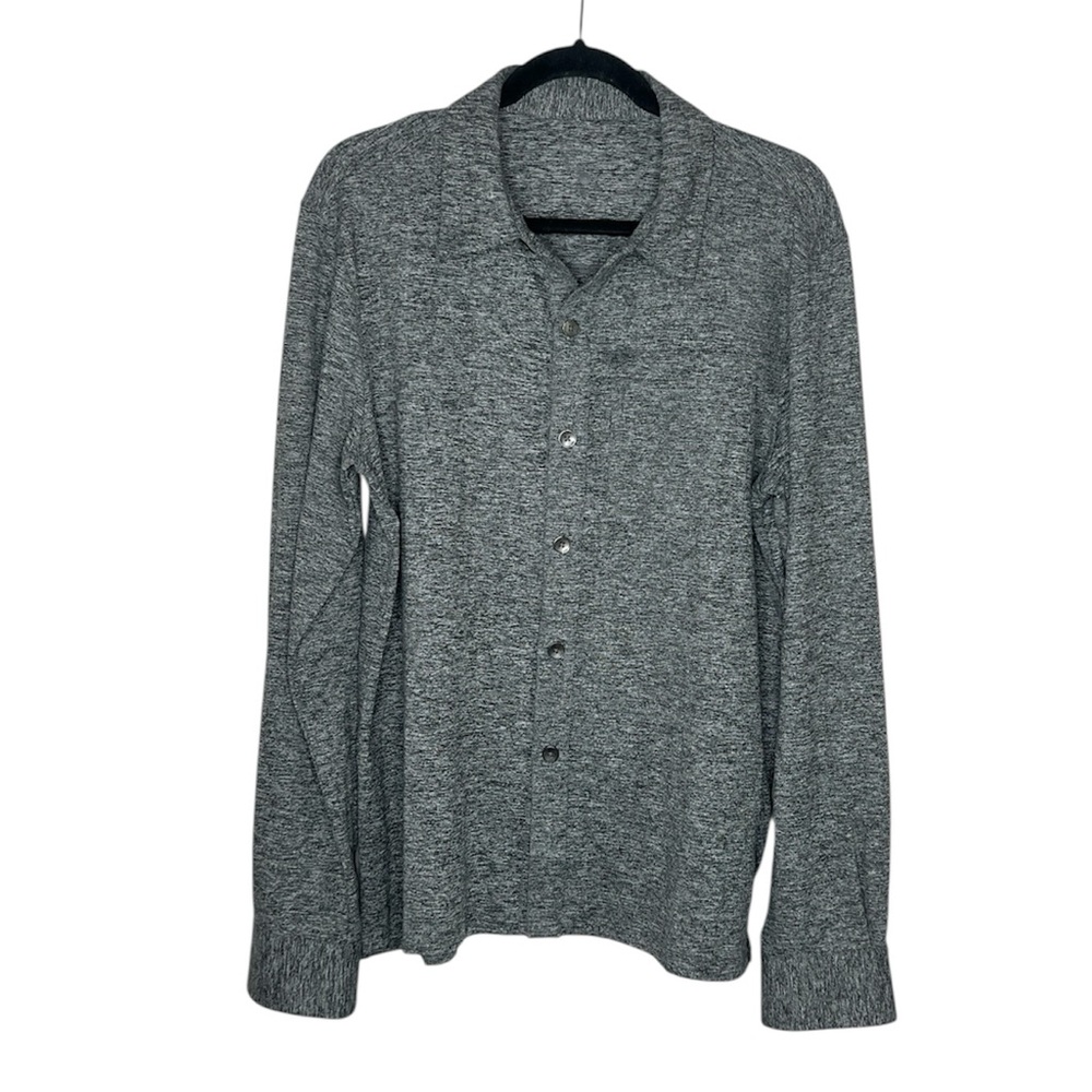 QOR Mens Dark Gray Button Down Soft Shirt size Medium